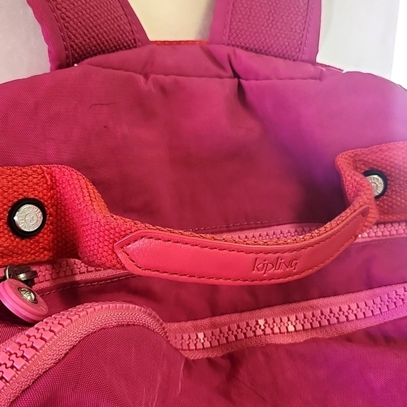 KIPLING Seoul Go Large Laptop Pink Color Block Backpack Lightweight Travel - Picture 5 of 14